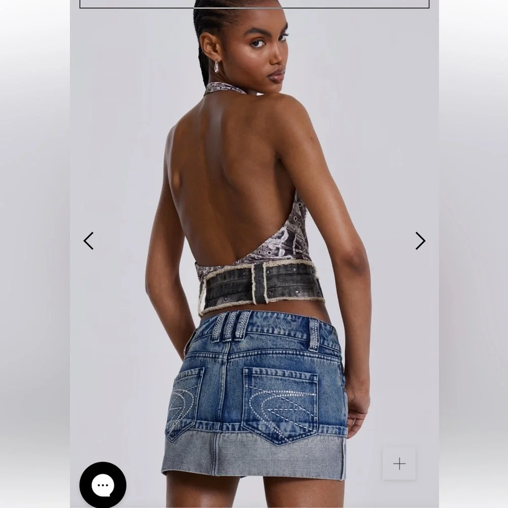 Jaded London Belted in Plunge Top grunge halter NEW - Picture 3 of 11